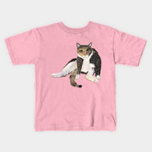 Grumpy Tabby Cat Kids T-Shirt